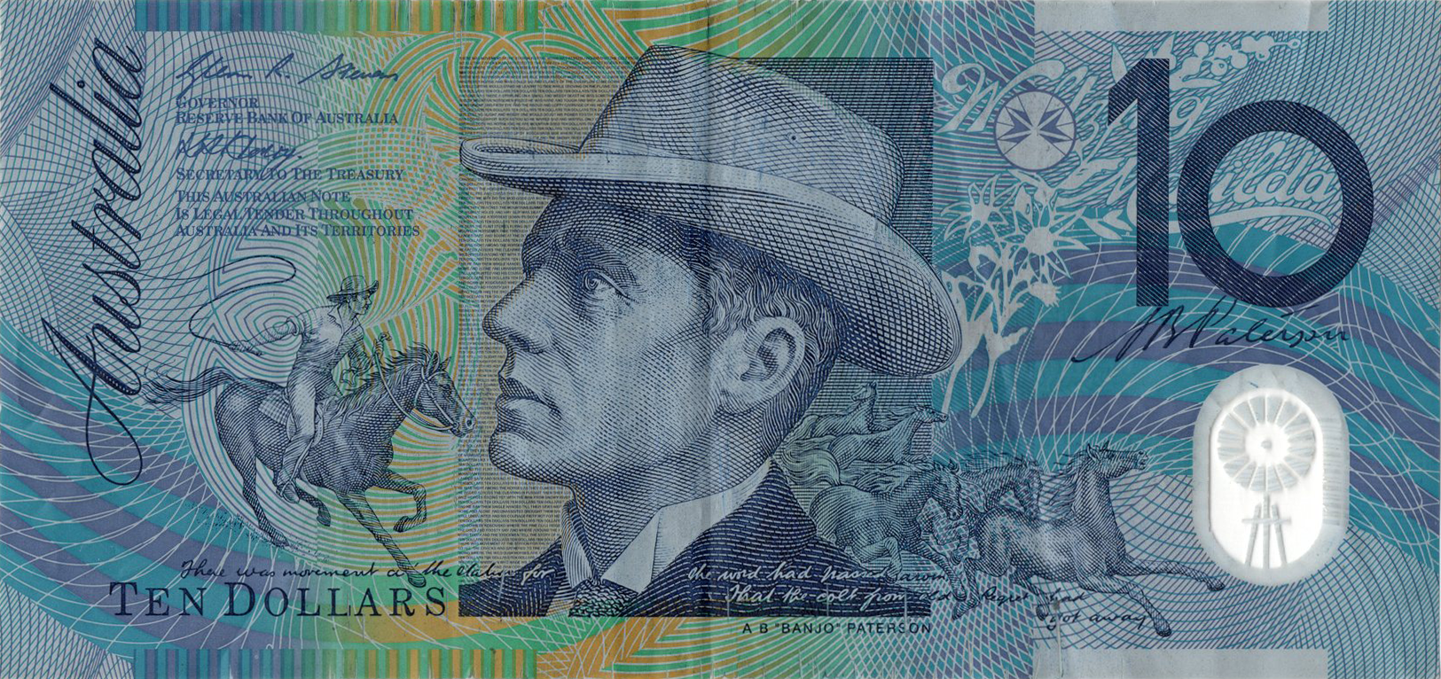 Аверс 10 доларів 2008 Австралія