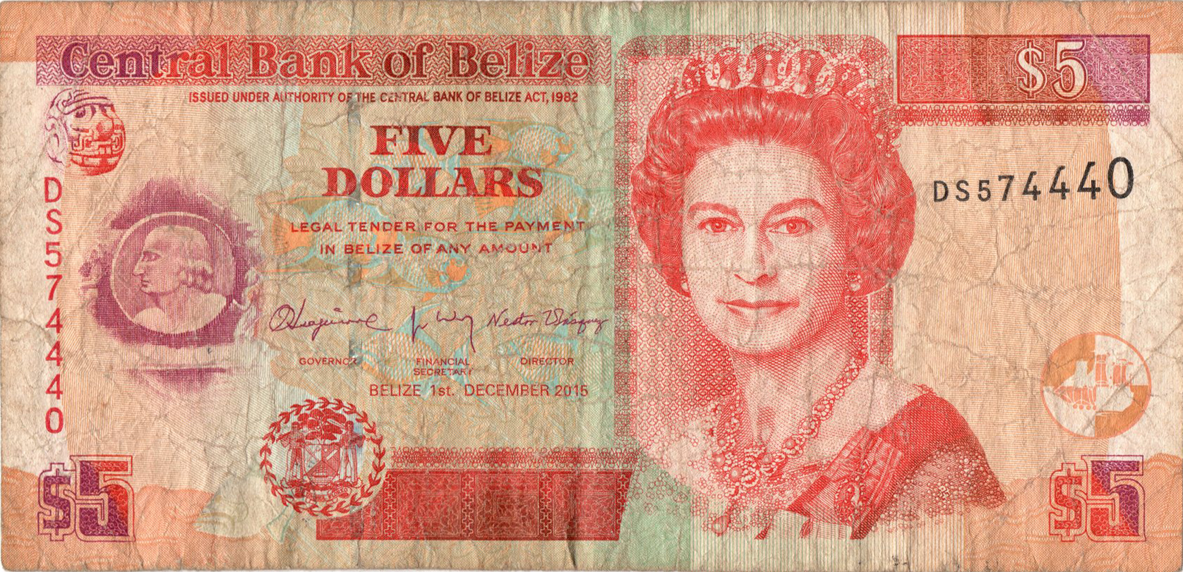 5 доларів 2015 Беліз