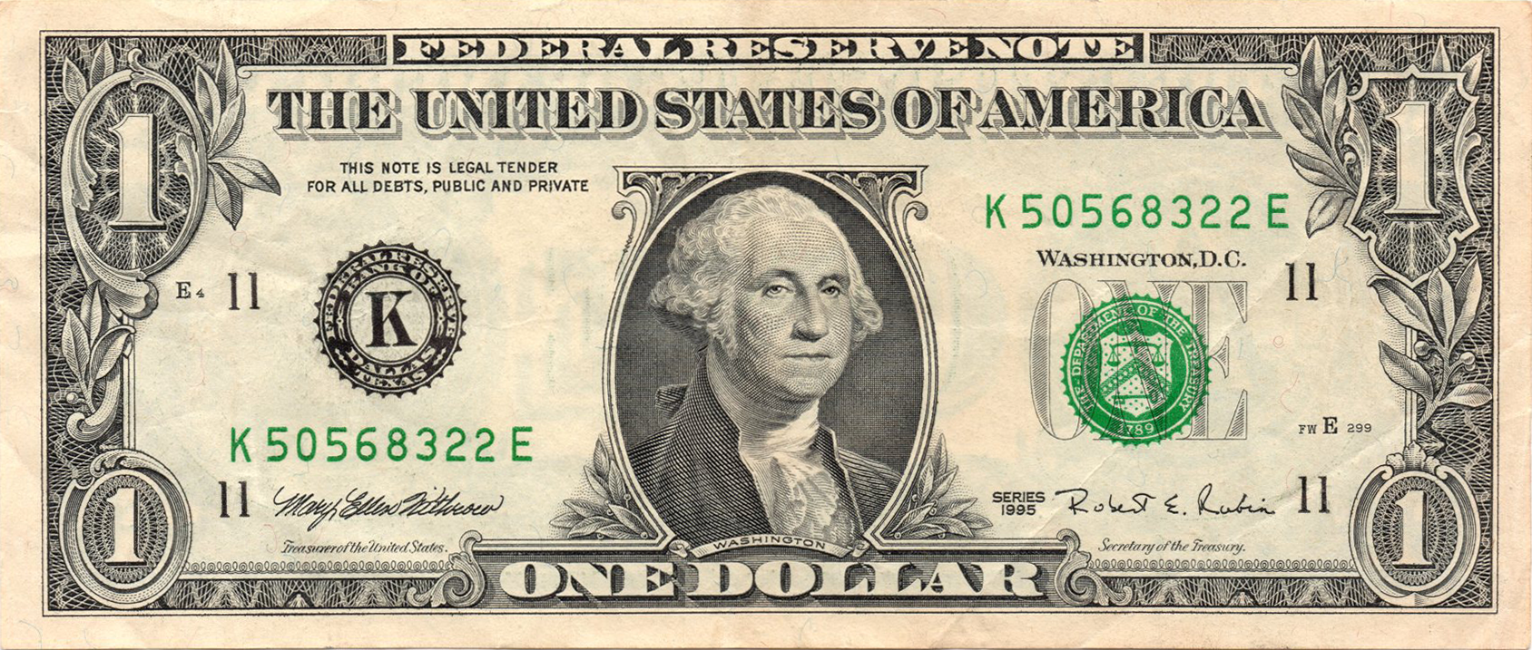 1 долар 1995 США