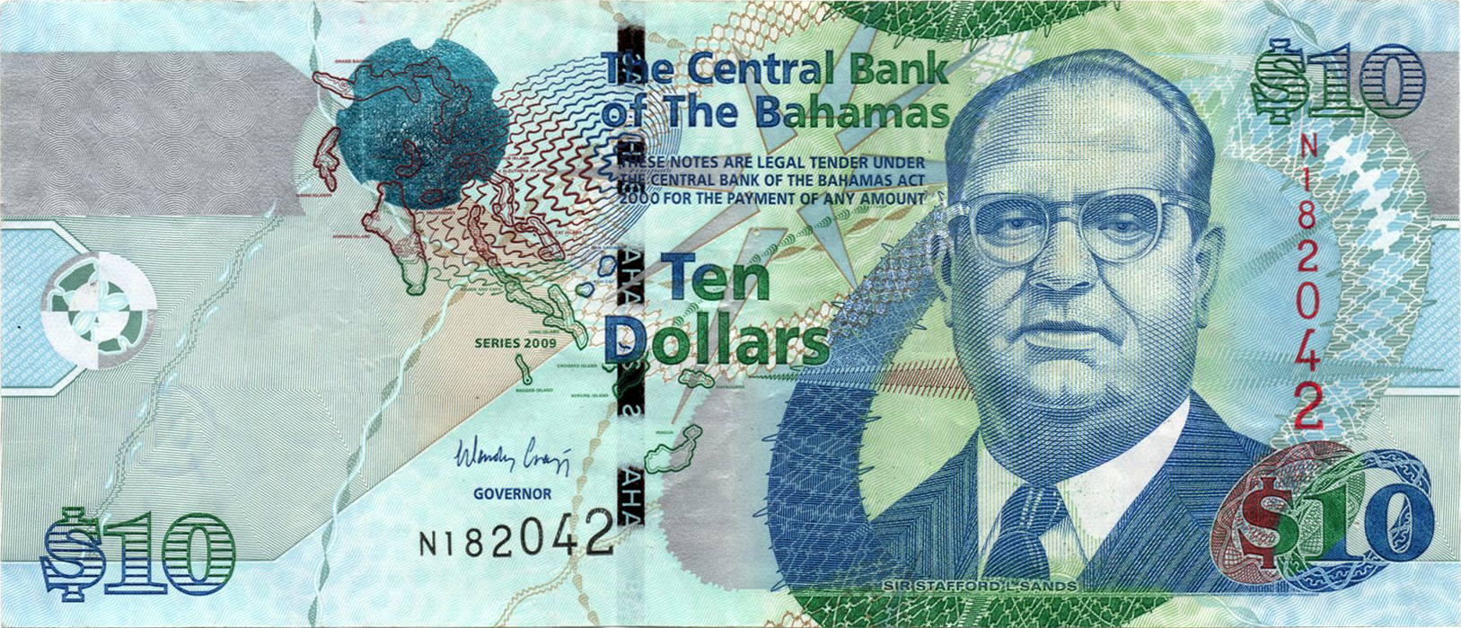 10 доларів 2009 Багамські острови