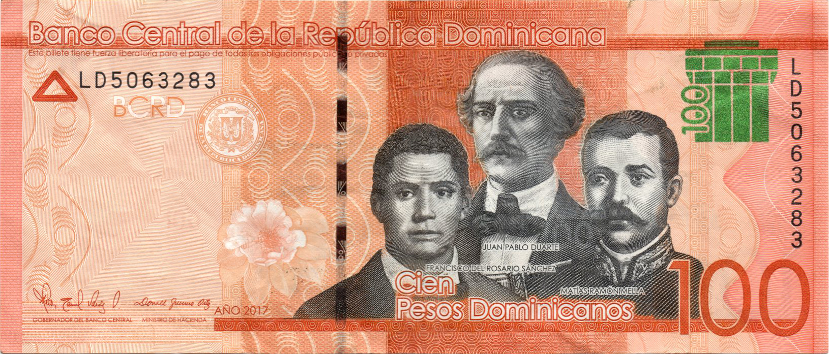 100 песо 2017 Домініканська Республіка