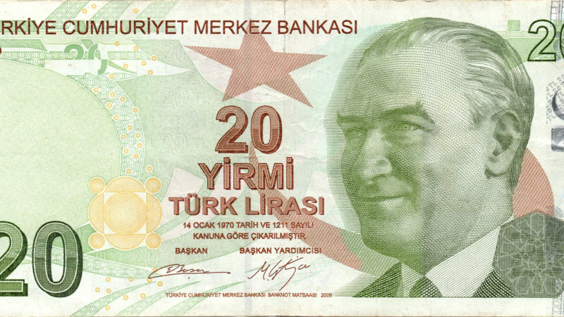 Аверс 20 турецьких лір 2009 Туреччина