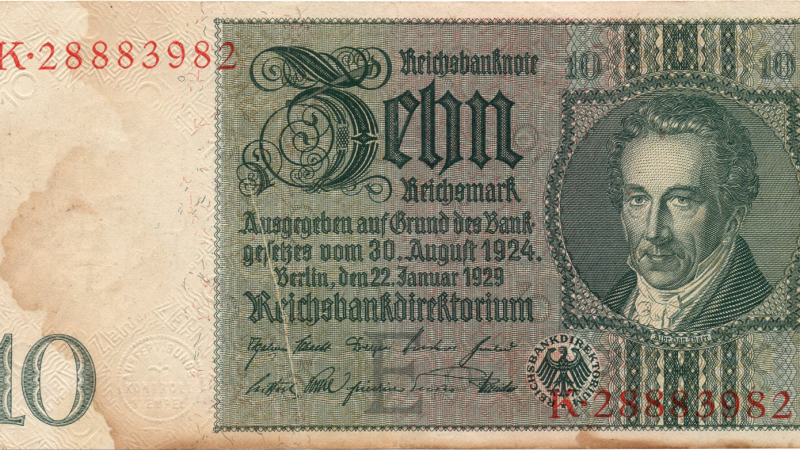 Аверс 10 рейхмарок 1929 Німеччина