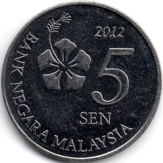 Аверс 5 сен 2012 Малайзія