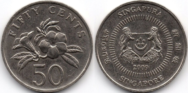 50 центів 2009 Сінгапур