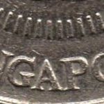 Рис. 10 (Реверс 10 центів 1991 Сінгапур)